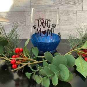Dog mom wine glass